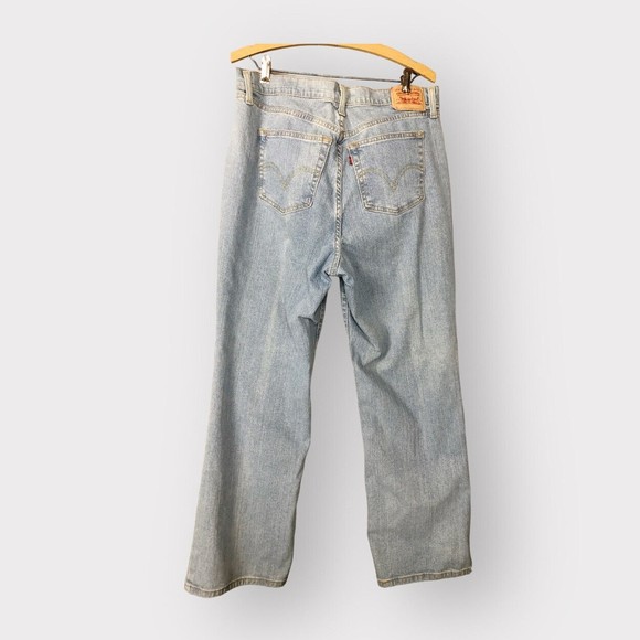Vtg Womens Levi's 550 Sz. 16 Relax Fit High Rise Light Wash Boot Cut Jeans - Picture 4 of 16